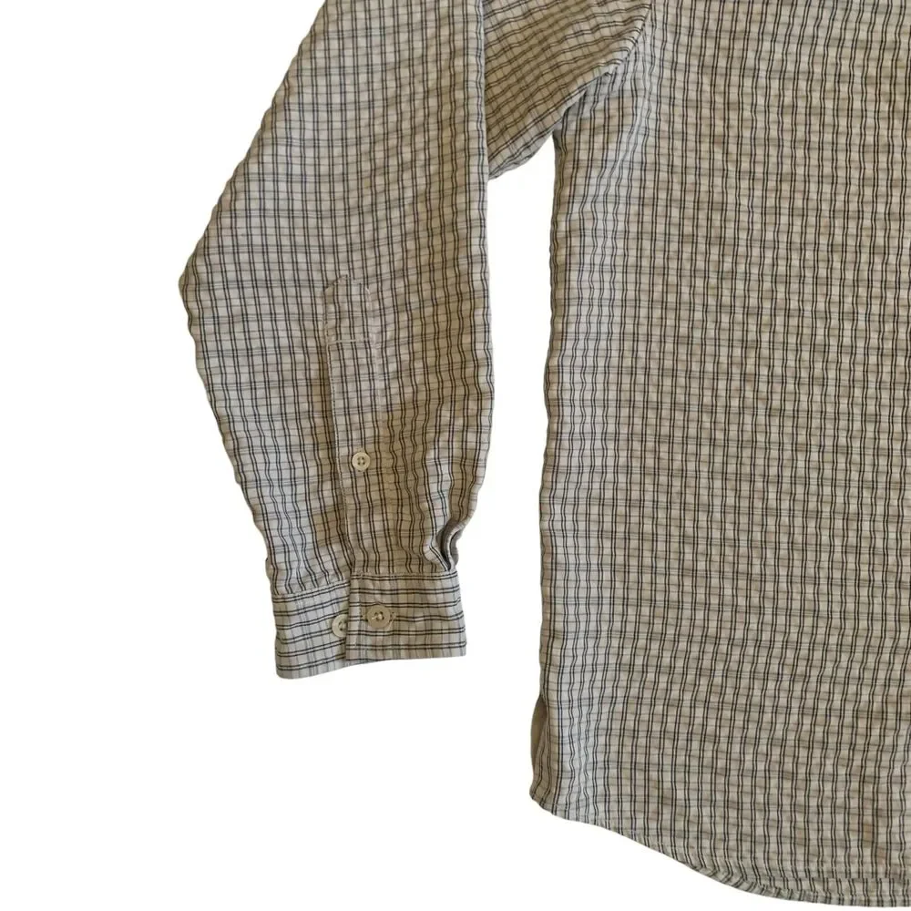 The North Face Men's Size M Button Down Long Sleeve Adult Plaid Shirt